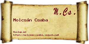 Molcsán Csaba névjegykártya